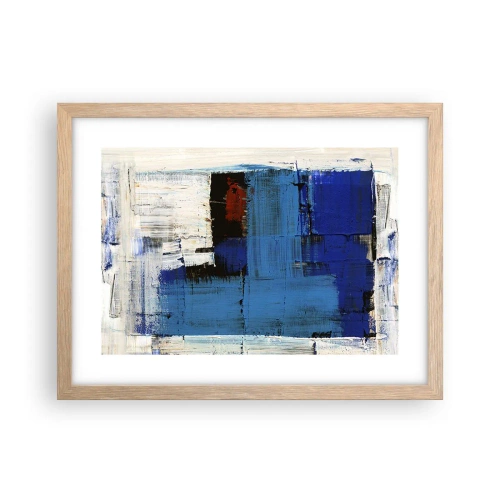 Plakat w ramie jasny dąb - Sekret błękitu - 40x30 cm