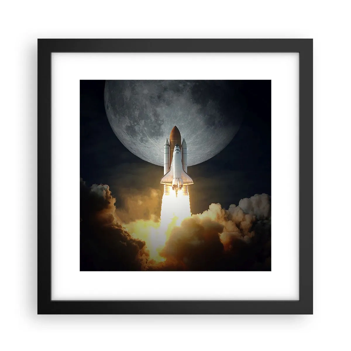 Plakat w czarnej ramie - Początek nieziemskiej przygody - 30x30 cm