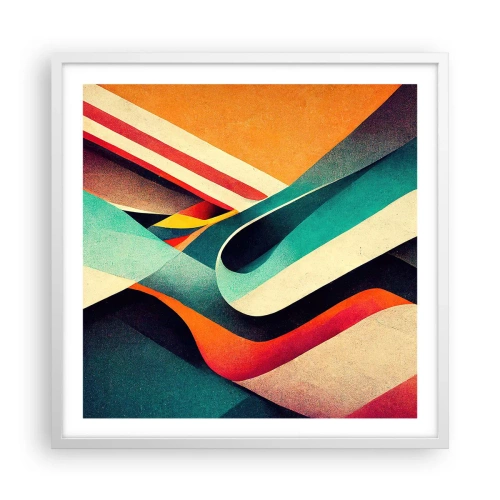 Plakat w białej ramie - Kompozycja intensywna - 60x60 cm