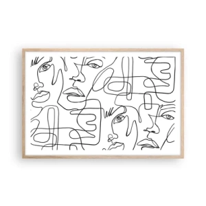Plakat w ramie jasny dąb - W splątanych emocjach - 91x61 cm
