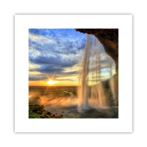 Plakat - Świat za zasłoną kropel - 30x30 cm