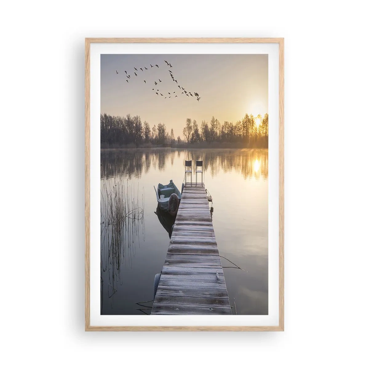 Plakat w ramie jasny dąb - Wrócę za jakiś czas - 61x91 cm