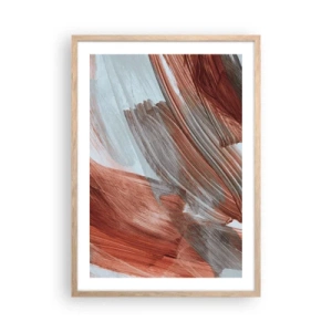 Plakat w ramie jasny dąb - Abstrakcja jesienna i wietrzna - 50x70 cm