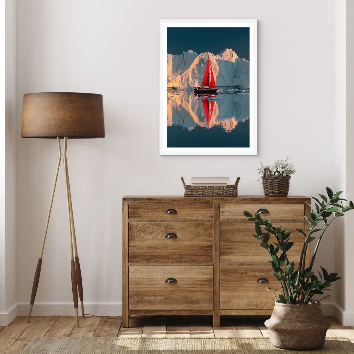 Plakat w białej ramie - Na krańcu świata - 50x70 cm