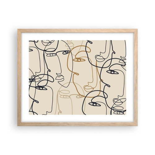 Plakat w ramie jasny dąb - Portret zwielokrotniony - 50x40 cm