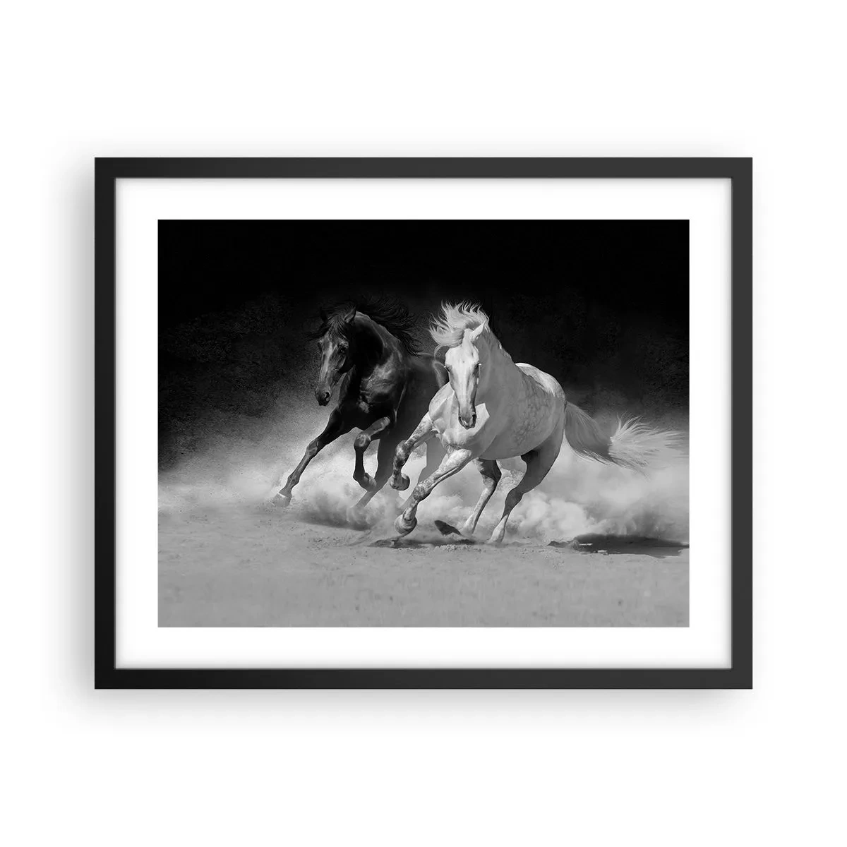 Plakat w czarnej ramie - Galop wolności - 50x40 cm