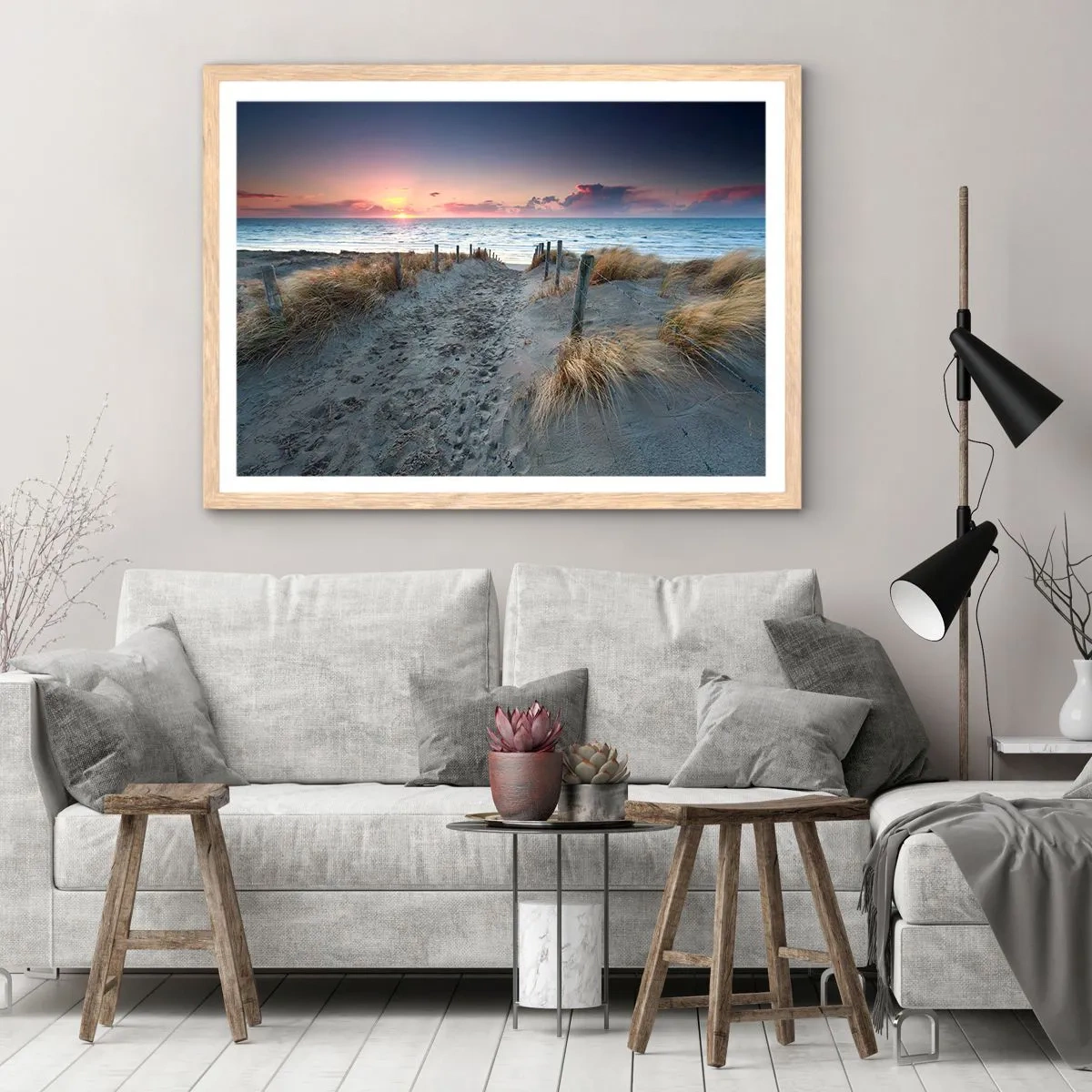 Plakat w ramie jasny dąb - Rozlałeś tęczę blasków promienistą… - 100x70 cm