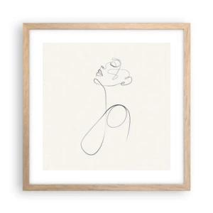 Plakat w ramie jasny dąb - Zapętlona w marzeniach - 40x40 cm