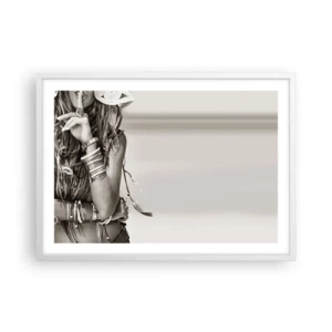 Plakat w białej ramie - Jak to dziewczyna - 70x50 cm