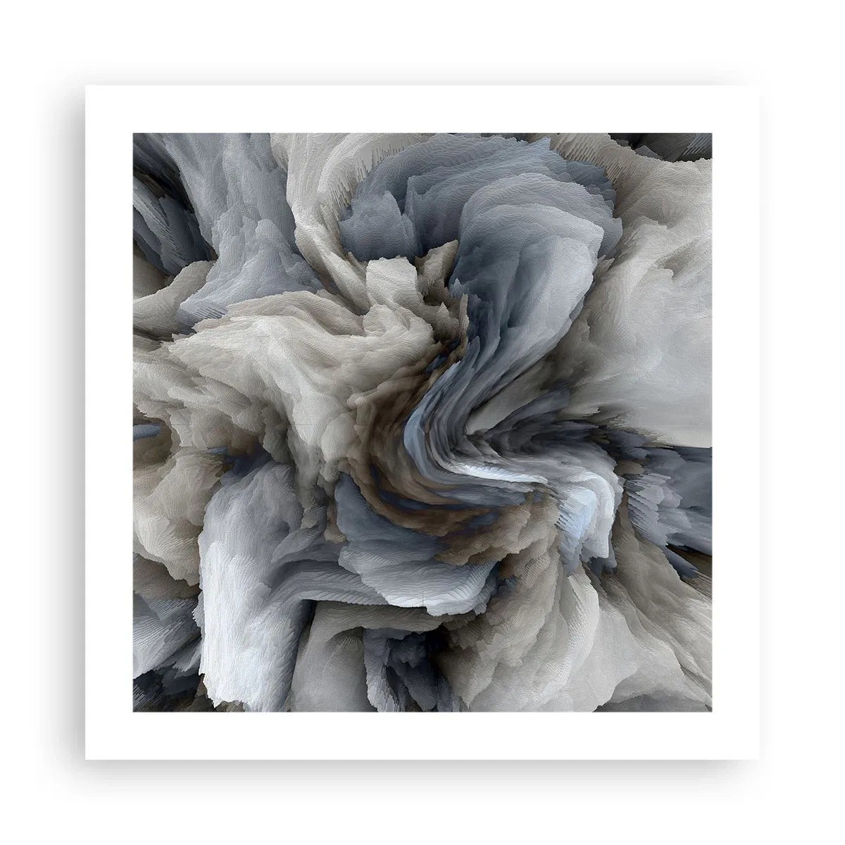 Plakat - Kamień i kwiat - 50x50 cm