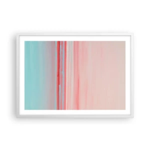 Plakat w białej ramie - Abstrakcja o świcie - 70x50 cm
