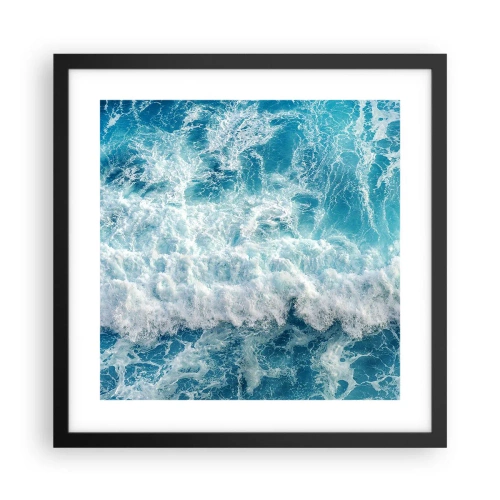 Plakat w czarnej ramie - Radośnie i w podskokach - 40x40 cm