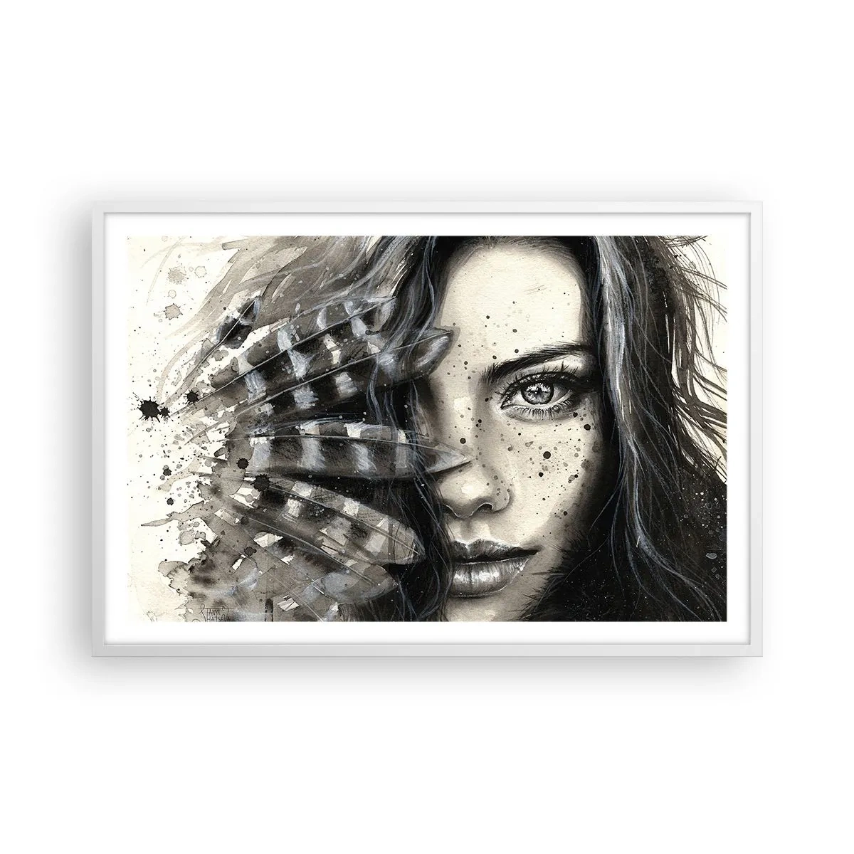 Plakat w białej ramie - Dzika piękność - 91x61 cm