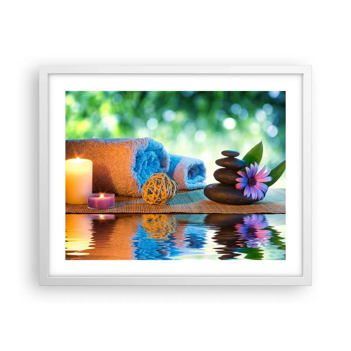 Plakat w białej ramie - Czas dla ciała - 50x40 cm