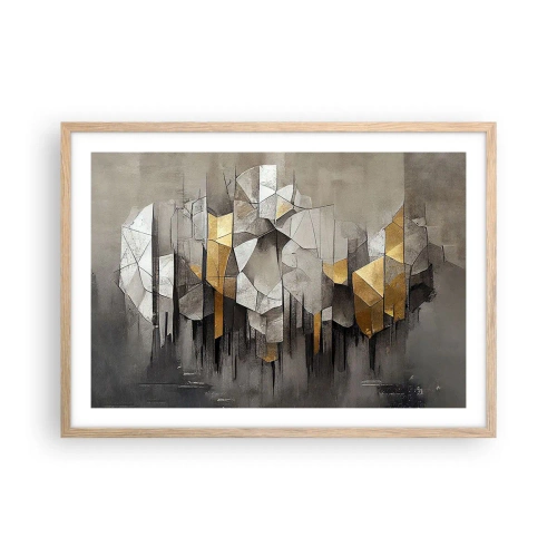 Plakat w ramie jasny dąb - Kompozycja z lodu i światła - 70x50 cm