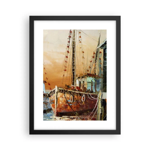 Plakat w czarnej ramie - Spokojny powrót - 30x40 cm