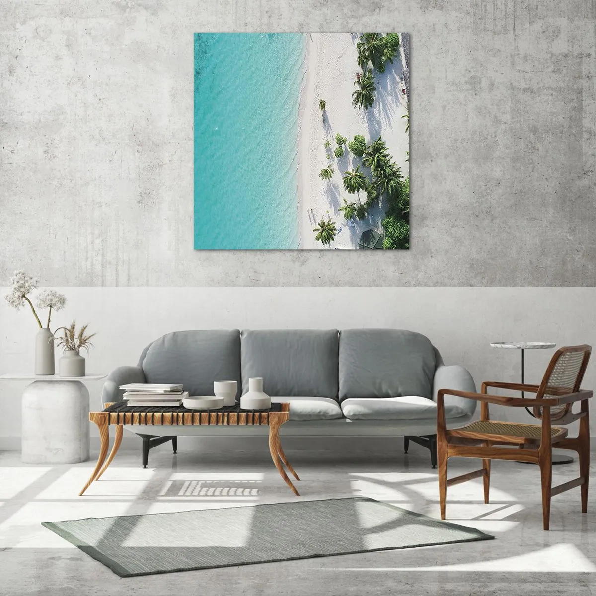 Obraz na szkle - Wakacje w raju - 70x70 cm