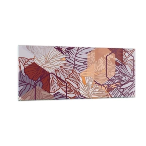 Obraz na szkle - Związek niemozliwy geometrii i natury - 100x40 cm