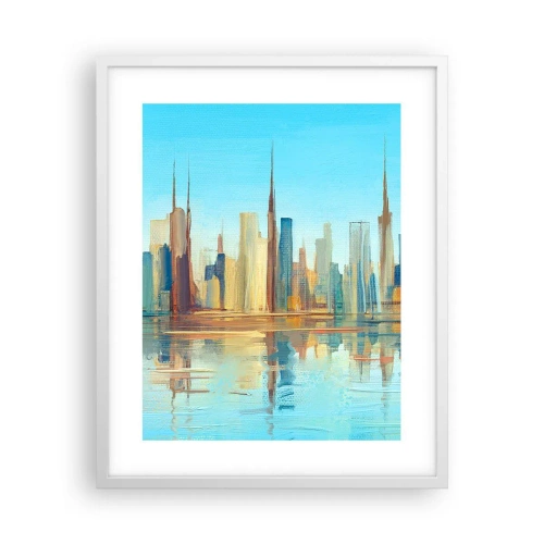 Plakat w białej ramie - Słoneczna metropolia - 40x50 cm
