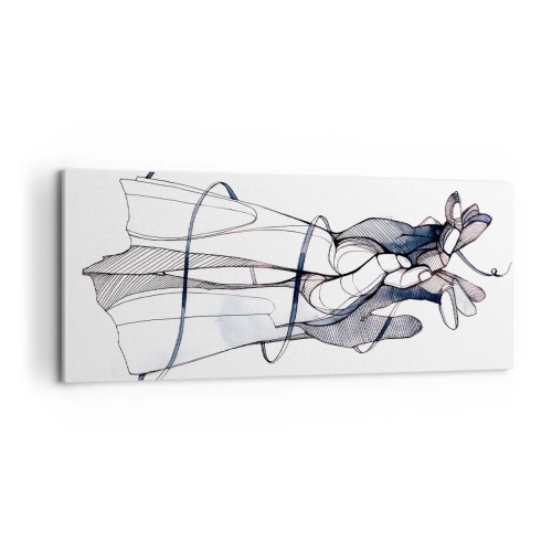 Obraz na płótnie - Studium dotyku - 100x40 cm