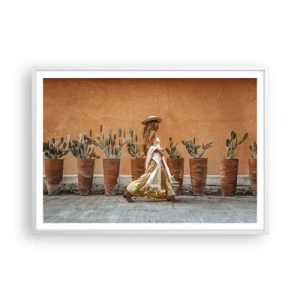 Plakat w białej ramie - W stylu hippie - 100x70 cm