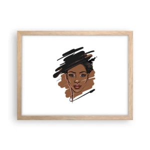 Plakat w ramie jasny dąb - Słodka jak czekolada - 40x30 cm