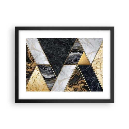 Plakat w czarnej ramie - Kamień przy kamieniu - 40x30 cm