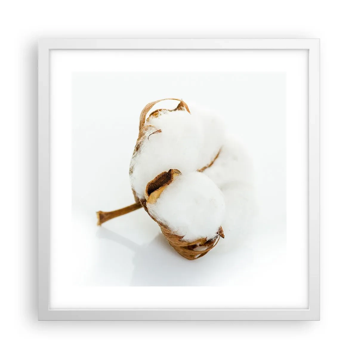 Plakat w białej ramie - Miękka z natury - 40x40 cm