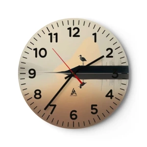 Zegar ścienny - Pan na jeziorze - 30x30 cm