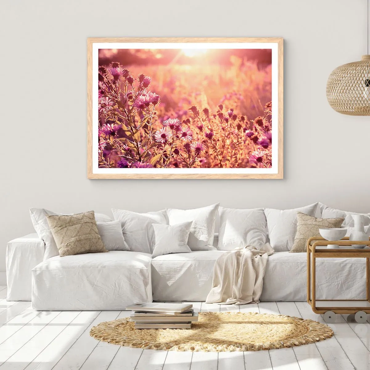 Plakat w ramie jasny dąb - Przed odejściem lata - 100x70 cm