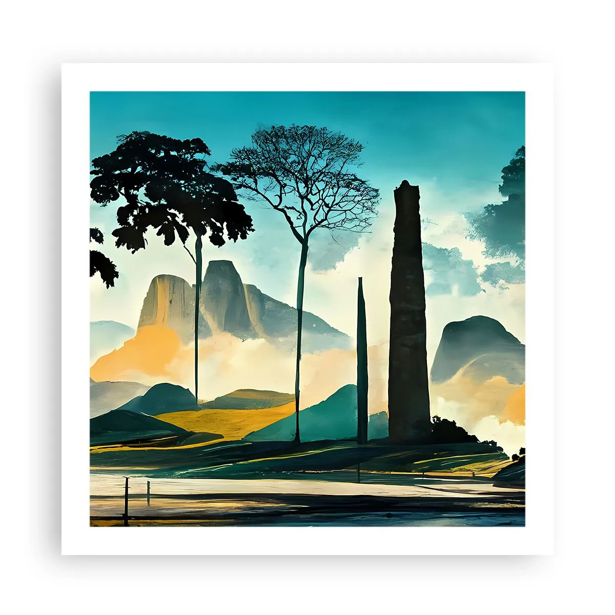 Plakat - Wciąż wyżej i wyżej - 60x60 cm