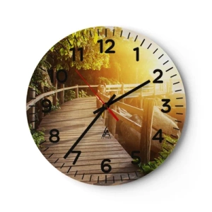 Zegar ścienny - Kolejny zakręt, kolejne cuda - 40x40 cm