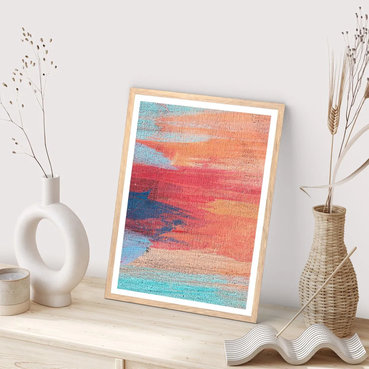 Plakat w ramie jasny dąb - Spłynąć tęczą - 40x50 cm