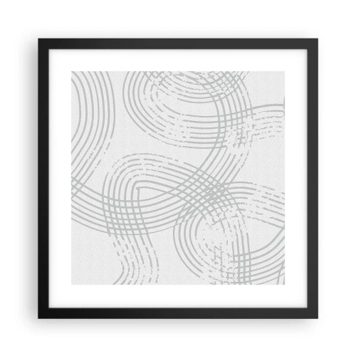 Plakat w czarnej ramie - Nie ma prostej drogi - 40x40 cm