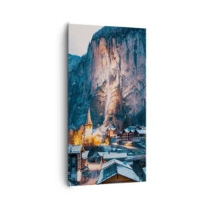 Obraz na płótnie - Świetlisty duch zimy - 65x120 cm