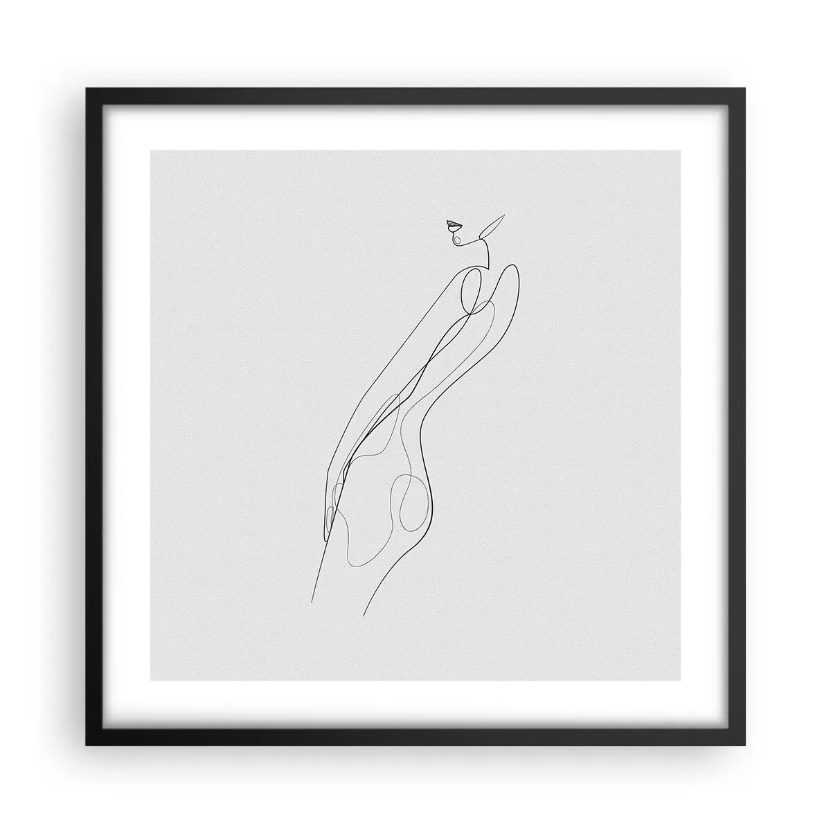 Plakat w czarnej ramie - Zaledwie obietnica - 50x50 cm