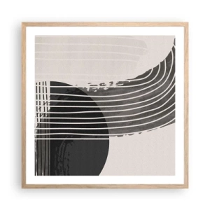 Plakat w ramie jasny dąb - Tam i z powrotem - 60x60 cm