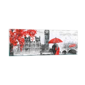 Obraz na szkle - Zakochani w Londynie - 90x30 cm