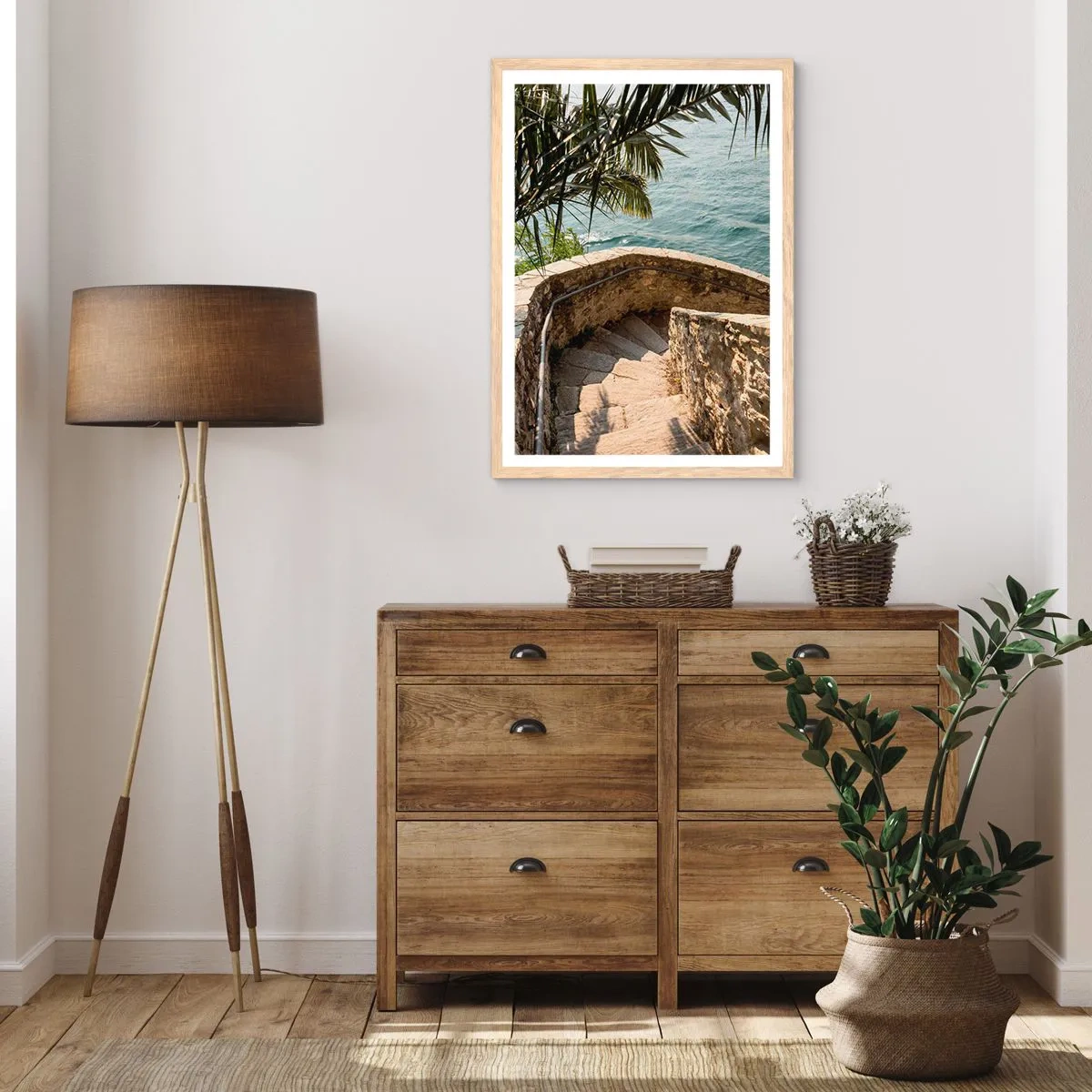 Plakat w ramie jasny dąb - Pod słońcem Italii - 30x40 cm