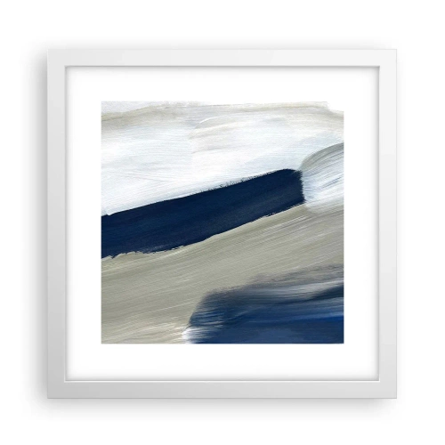 Plakat w białej ramie - Spotkanie z bielą - 30x30 cm