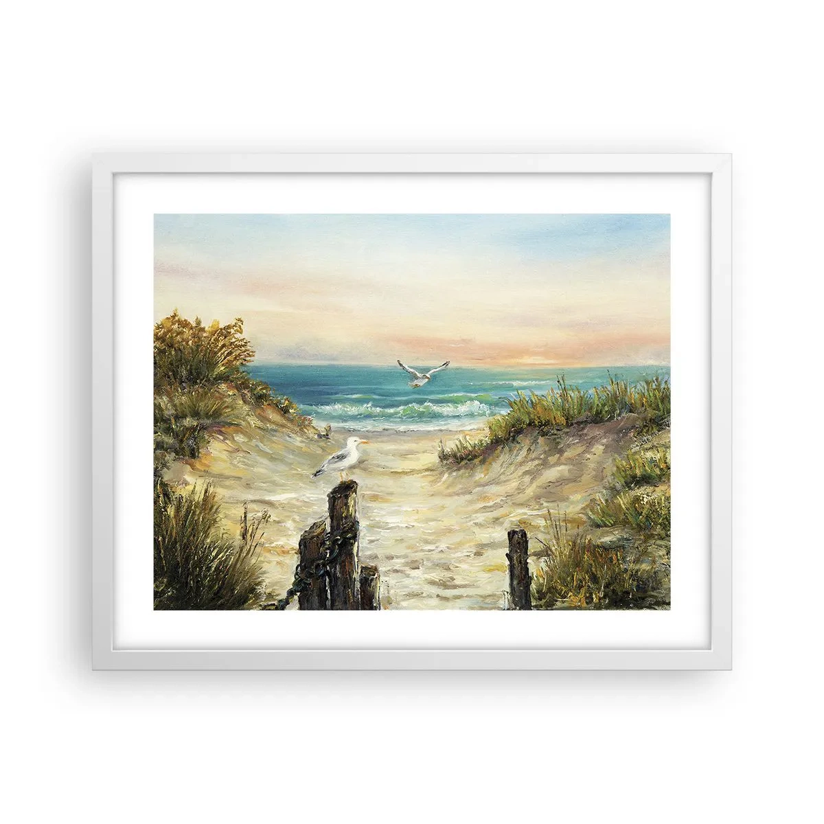 Plakat w białej ramie - Bezwietrzne zacisze - 50x40 cm