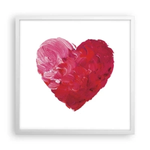 Plakat w białej ramie - All you need is love - 50x50 cm