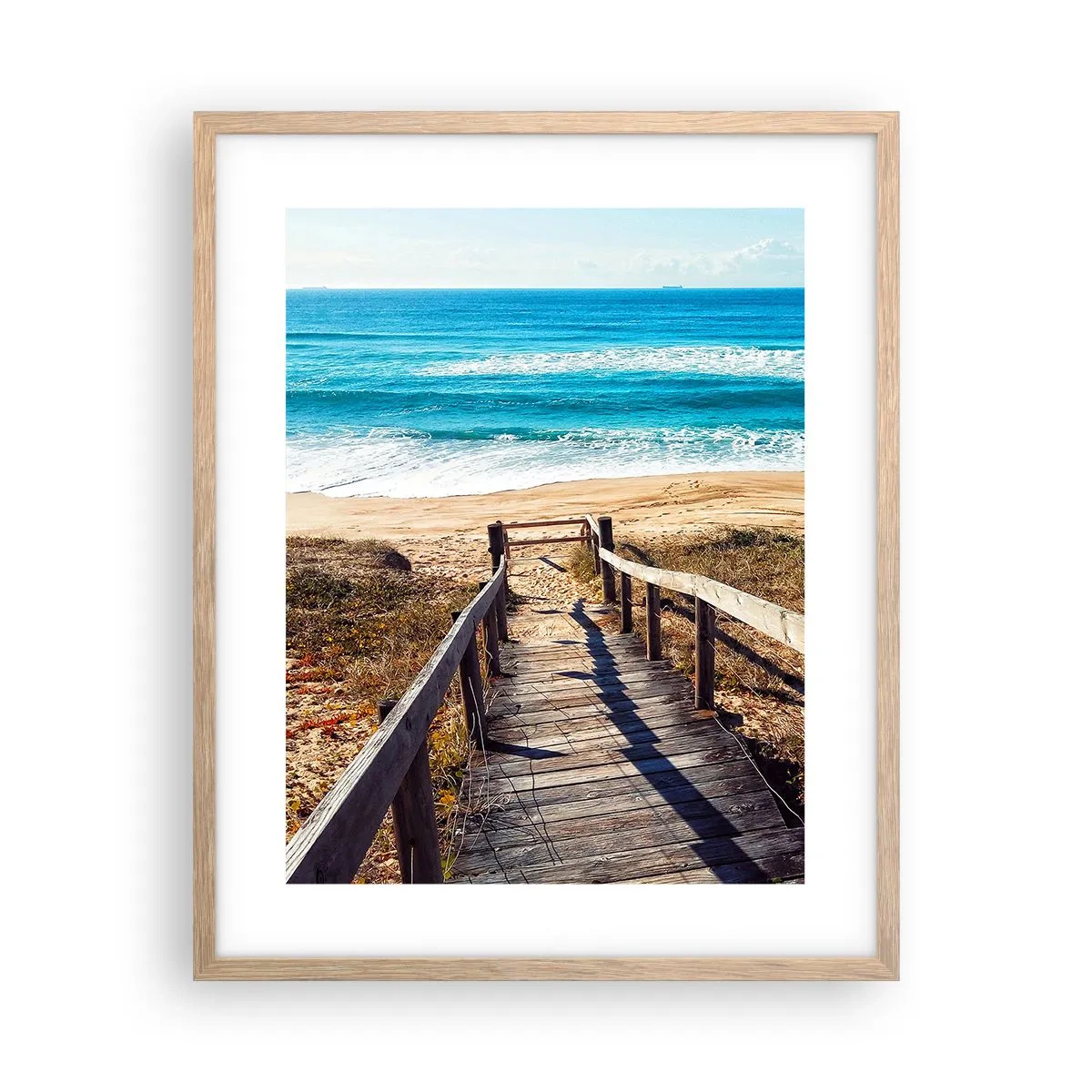 Plakat w ramie jasny dąb - Biegnij! - 40x50 cm