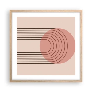 Plakat w ramie jasny dąb - Nieodparte przyciąganie - 50x50 cm