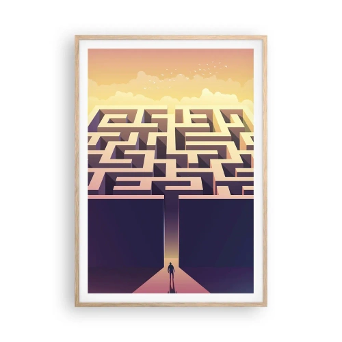 Plakat w ramie jasny dąb - Czas decyzji - 70x100 cm