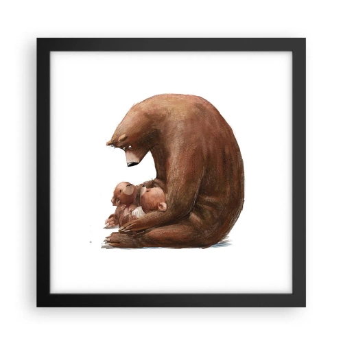 Plakat w czarnej ramie - Słodkich snów, dzieciaki - 30x30 cm