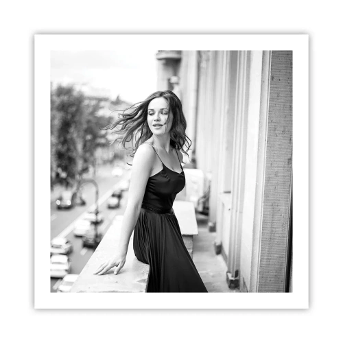 Plakat - Z pewnością paryżanka - 60x60 cm