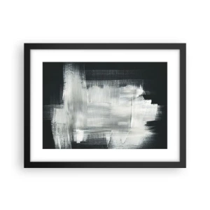 Plakat w czarnej ramie - Utkane z pionu i poziomu - 40x30 cm