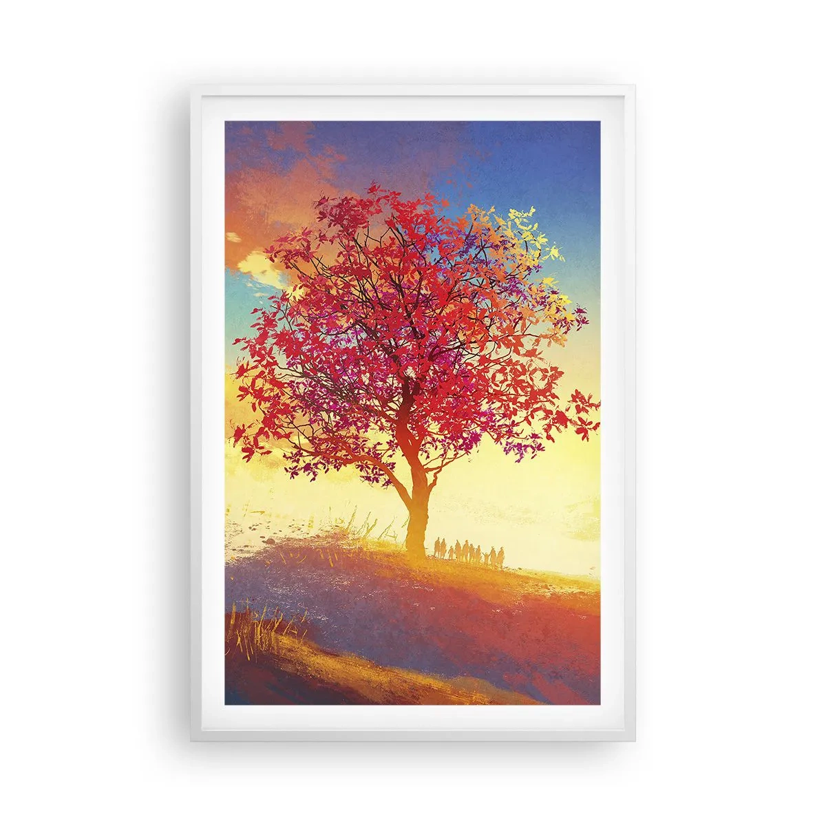 Plakat w białej ramie - Pielgrzym u celu - 61x91 cm