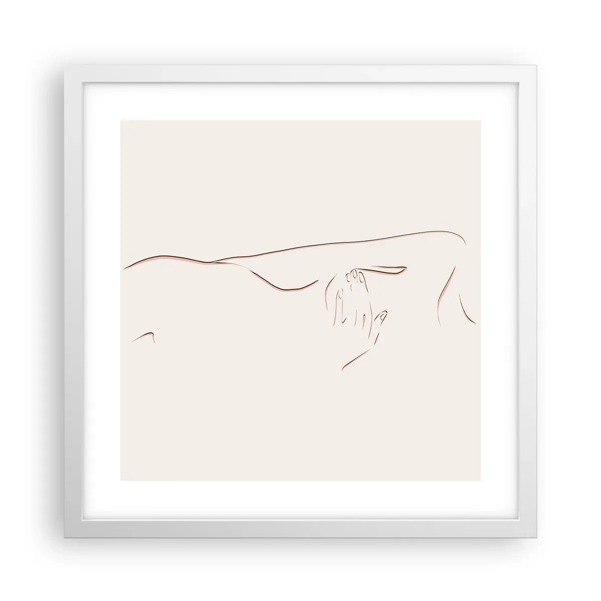 Plakat w białej ramie - Kształt pragnienia - 40x40 cm